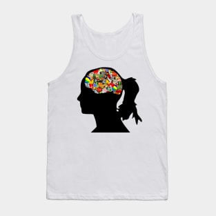 Colourful brain Tank Top